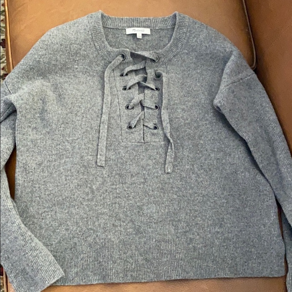 Madewell tie-front sweater